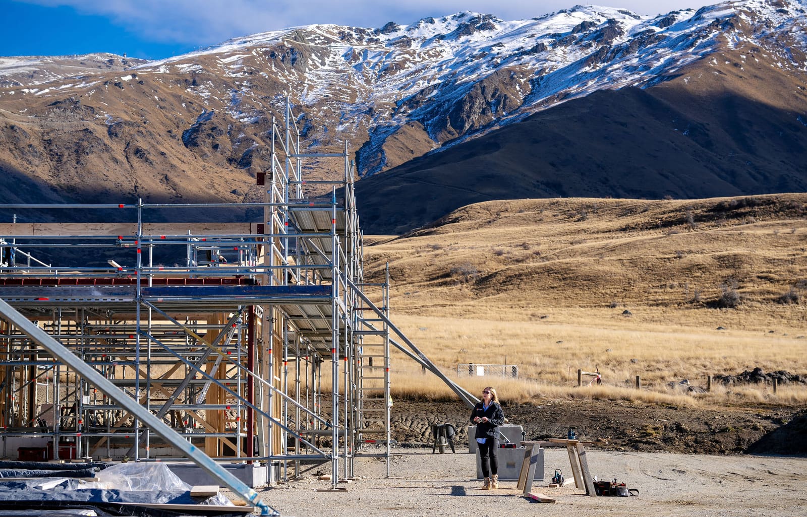 A team working on a construction site in New Zealand